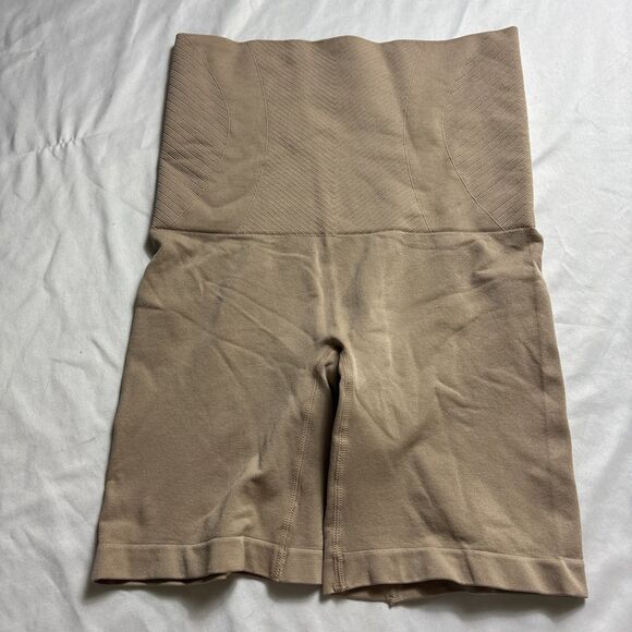Nautica Intimates Shapewear Hi Rise Thigh Slimmer Shorts Large Beige Nude G - Picture 5 of 11